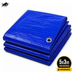 Lona Impermeável 5x3m 100 Micras Reforçada Proteção Contra Chuva UV Brava Adventure Caminhoneiro