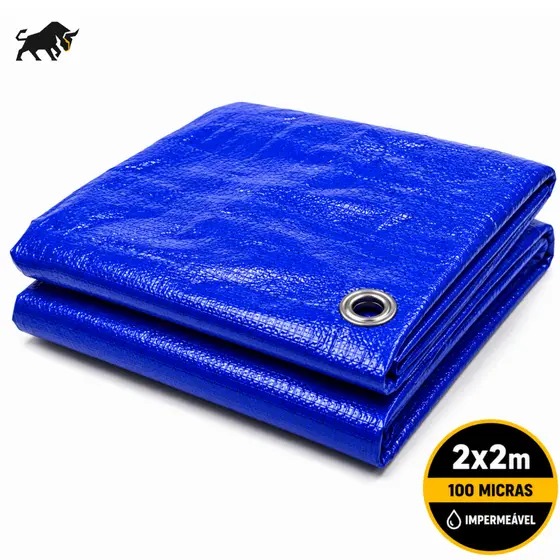 Lona Impermeável 2x2m 100 Micras Reforçada Proteção Contra Chuva UV Brava Adventure Caminhoneiro