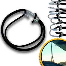 Kit Elástico Lona 10/20/30/40/50 uni Caminhão Extensor 35cm com Gancho