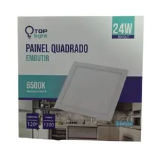 PAINEL LED EMBUTIR 24W QUADRADO 30X30 6500K - TOPLIGHT