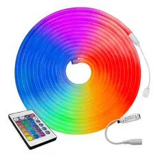 FITA NEON 5MTS 07 RGB 16 CORES 96 LEDS 12V C/CONTROLE IP65