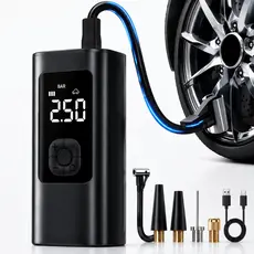 Bomba de Ar Elétrica 12V Compressor Portátil para Pneus de Carro, Moto, Bicicleta e Acessórios -M6