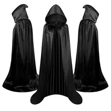 Capa de Vampiro Bruxa com Capuz Unissex Halloween A Freira Fantasia Pânico Mago Bruxo Cosplay Feiticeiro Mágico