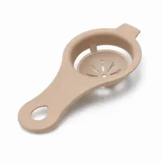 Separador de Gema de Ovo com Cabo Bege Compacto Prático para Cozinha e Confeitaria