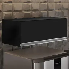 Armário Aéreo de Cozinha para Geladeira 70cm Texas Preto - Lumil Móveis