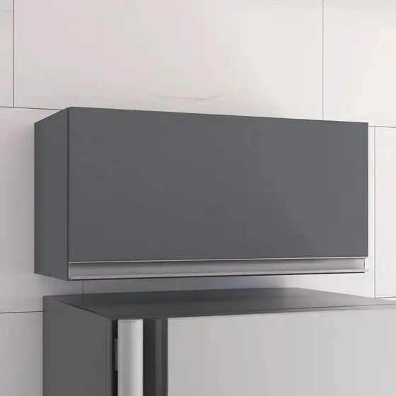 Armário Aéreo 60cm Porta Basculante Andréia Cinza - Ajl Móveis