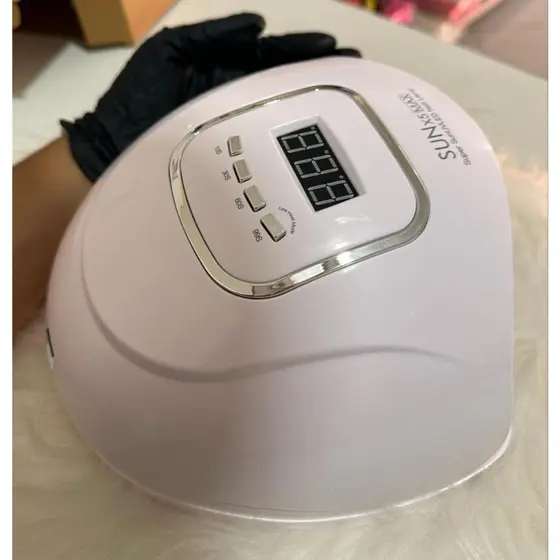 Cabine unhas gel, Sun x5 Max bivolt 45 leds digital branco, unha, gel, cabine, uv, led