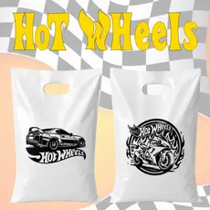 Sacolinhas Temática para Festa - Lembrancinha Temática 20x30 - Carrinhos Hotwheels