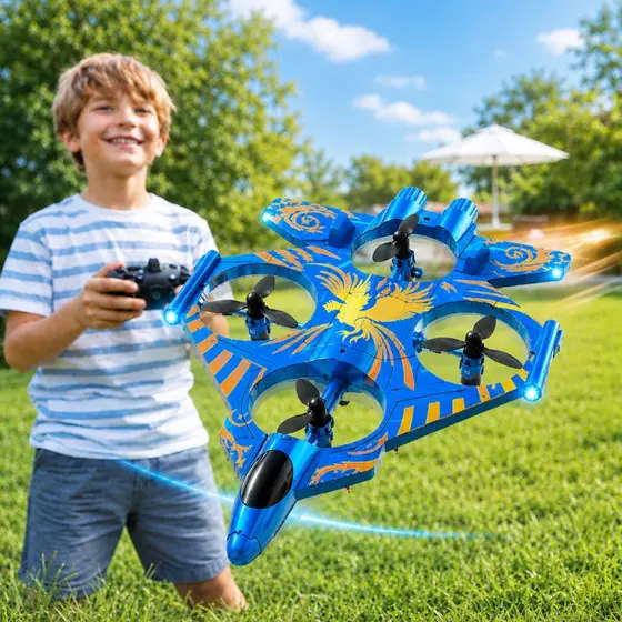 Avião De Controle Remoto Drone Aircraft Jato Brinquedo 2 Baterias