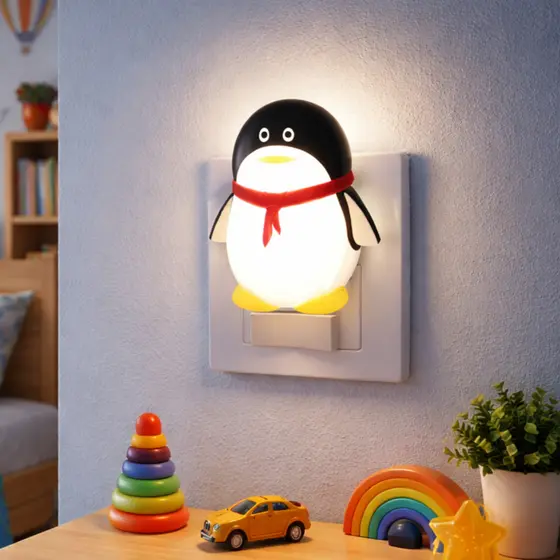 Luminária Abajur De Tomada Luz Noturna Led Infantil Bivolt