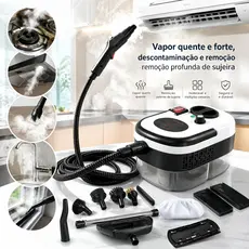 Limpador a Vapor de Alta Temperatura 1500W Monovolt 110V, Ideal para Limpeza Pesada e Desinfecção-D14