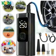 Compressor de Ar Portátil Sem Fio Calibrador Digital com PowerBank 4000mAh Inflador para Pneus Carro Moto Bike Balões-M6