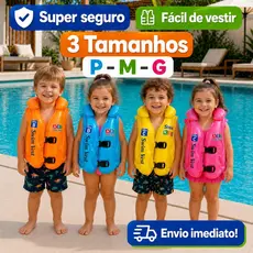 Boia Infantil P M G Natação Colete Salva Vidas Piscina Praia Rios Lagos  Inflável Flutuante Diversão Crianças