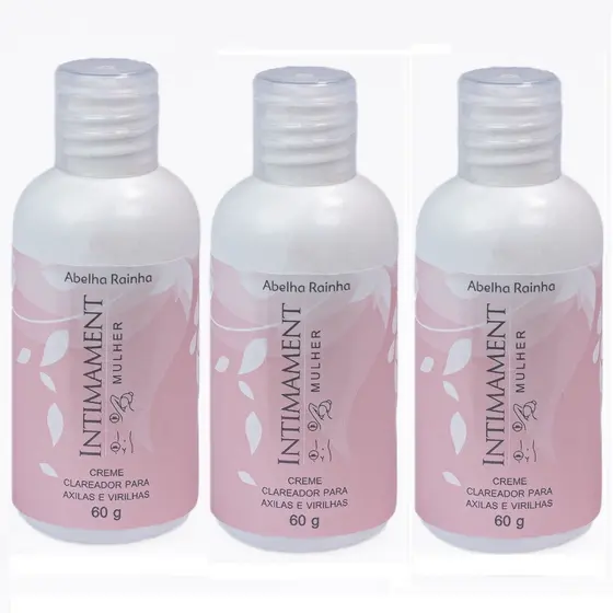 Kit 03 unidades - Creme Clareador Axilas E Virilhas Intimament Abelha Rainha