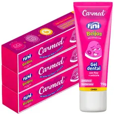 Kit 3 und Gel Dental Carmed Fini Beijos 70g