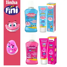 Enxaguante Bucal e Gel Dental Carmed Fini Sabores Cimed