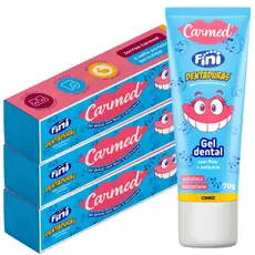 Kit 3 und Gel Dental Carmed Fini Dentaduras 70g