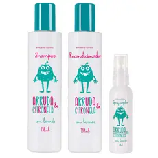 Kit Xô Piolho Shampoo + Condicionador + Spray Capilar Abelha Rainha Original