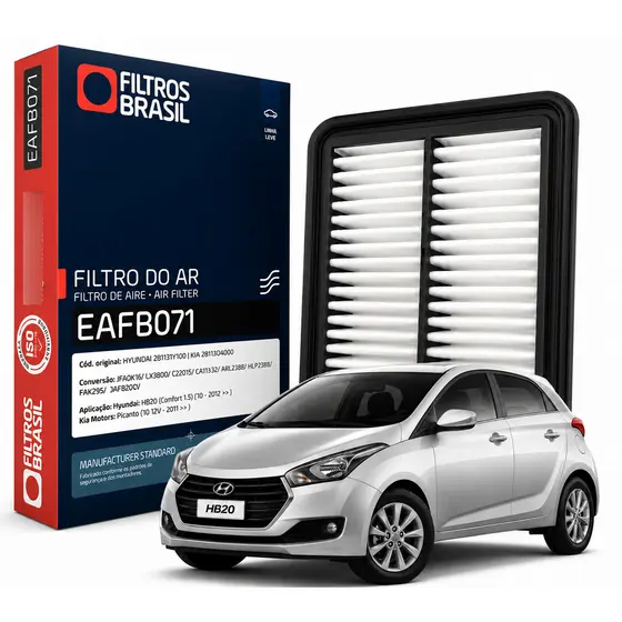 Filtro Ar Hyundai HB20 1.0 Kia Picanto 1.0 EAFB071