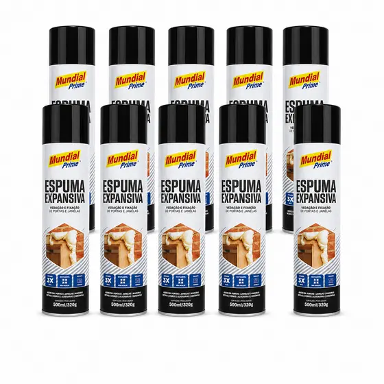 Kit 12 Espuma De Pu Expansiva Mundial Prime 500ml Unidade