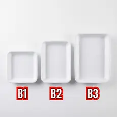 Bandeja de Isopor Rasa B1, B2 e B3 | 100 Unidades | Frios, Pirogue, Carne, Restaurante, Padaria