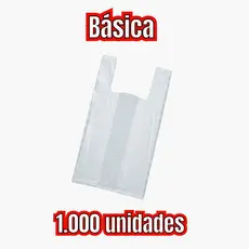 Sacola Plástica 29x39 1.000 Unidades | Básica | Virgem, Branca