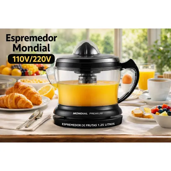 Espremedor de Frutas e Laranja Mondial Premium E-02 - Preto - 110V/220V