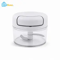 Mini Processador Manual 170ml 2 Lâminas Triturador de Alho Temperos Portátil