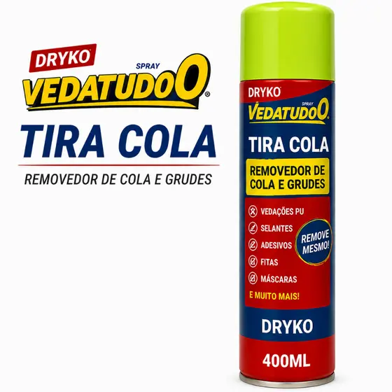 Spray Tira Cola Removedor Pu Silicones Vedatudo Dryko 400ml Dryko