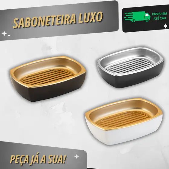 Saboneteira Luxo Conceito com Base Removível -  Arthi