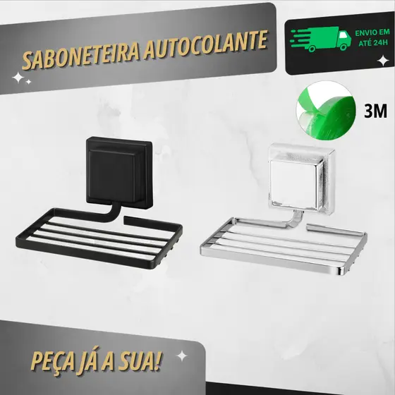 SABONETEIRA PIATINA - FIXAÇÃO ADESIVA 3M– Arthi