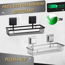 PORTA SHAMPOO PRATELEIRA PARA SHAMPOO RETANGULAR PIATINA 3M – ARTHI