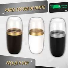 Porta Escovas de Dente com Tampa Protetora - Arthi