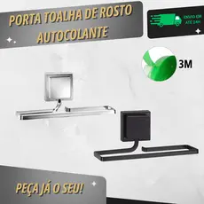 Porta Toalha de Rosto com Fixação Sem Furo - Fixação 3M - Arthi