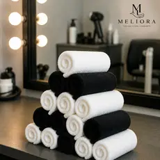 Kit 6 Toalhas para Salão de Beleza 45x62cm Algodão Macias Absorventes e Profissionais