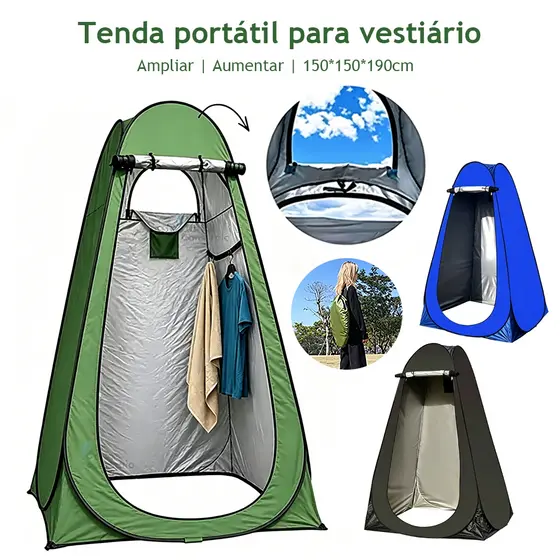 Barraca De Camping Portátil,Maior E Mais Alta,Com Chuveiro,Dobrável,Com Duas Janelas,150*150*190cm