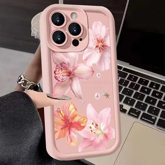 Capinha Capa Para Samsung A03 A04 A05 A12 A13 A15 A23 A32 A35 A50 A52 A71 A72 Silicone À Prova de Choque Flor da Sorte