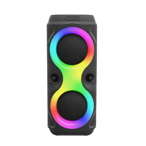 Alto-Falante Bluetooth Com RGB Led Portátil FM USB TWS 30W