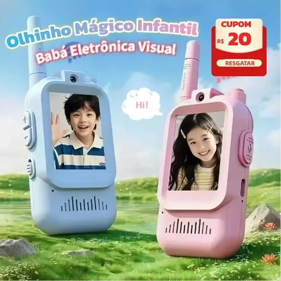 walkie-talkie Infantil Com Vídeo | Brinquedo De Intercomunicação Carregável De