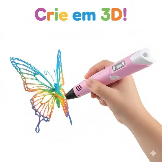 Caneta Para Impressora 3D + Recarga-Selada E Com