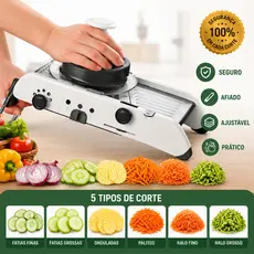 Mandolin Fatiador Profissional Aço Inox 18 tipos Cortador De Legumes Mandoline Profissional 18 tipos de corte Mandolin