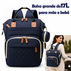 Mochila Bolsa Maternidade Mamãe Bebê Impermeável Porta mamadeira Fralda Menina Menino
