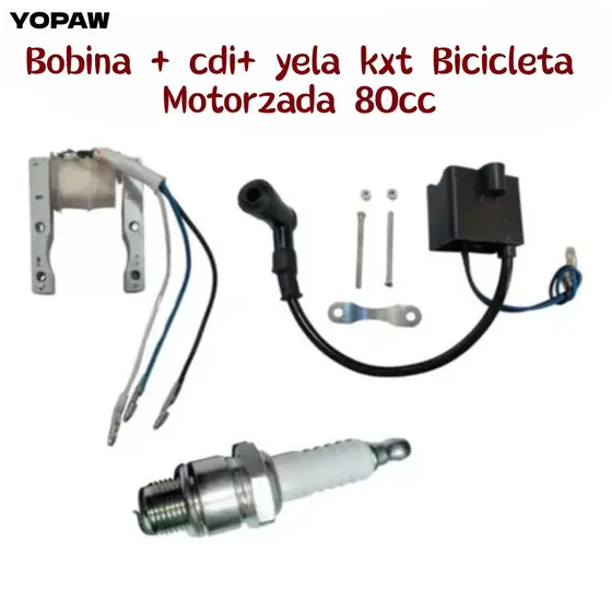 Bobina + Cdi + Vela Kxt Bicicleta Motorizada 80cc