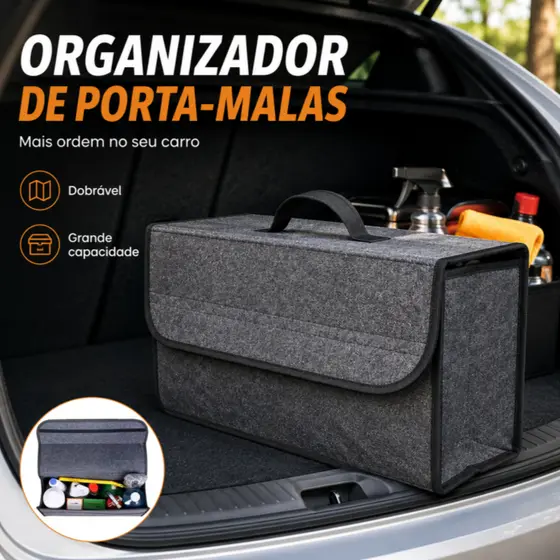 Mala Organizadora de Porta Malas Carro Maleta de Ferramentas Grande Armazenamento