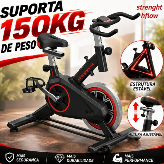 🔥bicicleta bike ergometrica spinning detecção de frequência cardíaca academia fitness profissional 200kg
