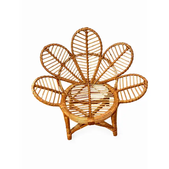 Cadeira Flor Leque Infantil em Vime