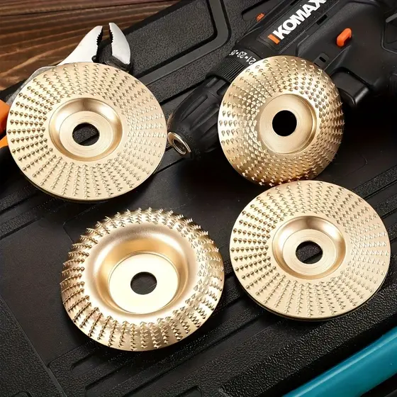 Kit 4 Peças Disco de Desbaste para Madeira para Esmerilhadeira 100mm 4 Polegadas Furo 16mm