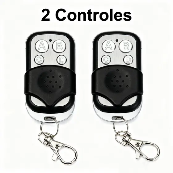Controle Remoto Universal para Portão Elétrico Eletrônico Garagem com Chaveiro 433mhz 4 Botões