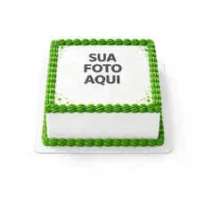Papel De Arroz A4 Personalizado Bolo Quadrado para Festa Voce Envia a Foto - 21cm x 29,7cm