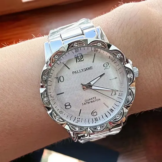 Relógio Feminino Quartzo em Aço Inoxidável Casual Pallyjane Guke Moda 2027 acessórios